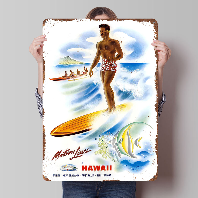 Travel Accessories Hawaii - Pôster de Viagem Vintage Matson Lines