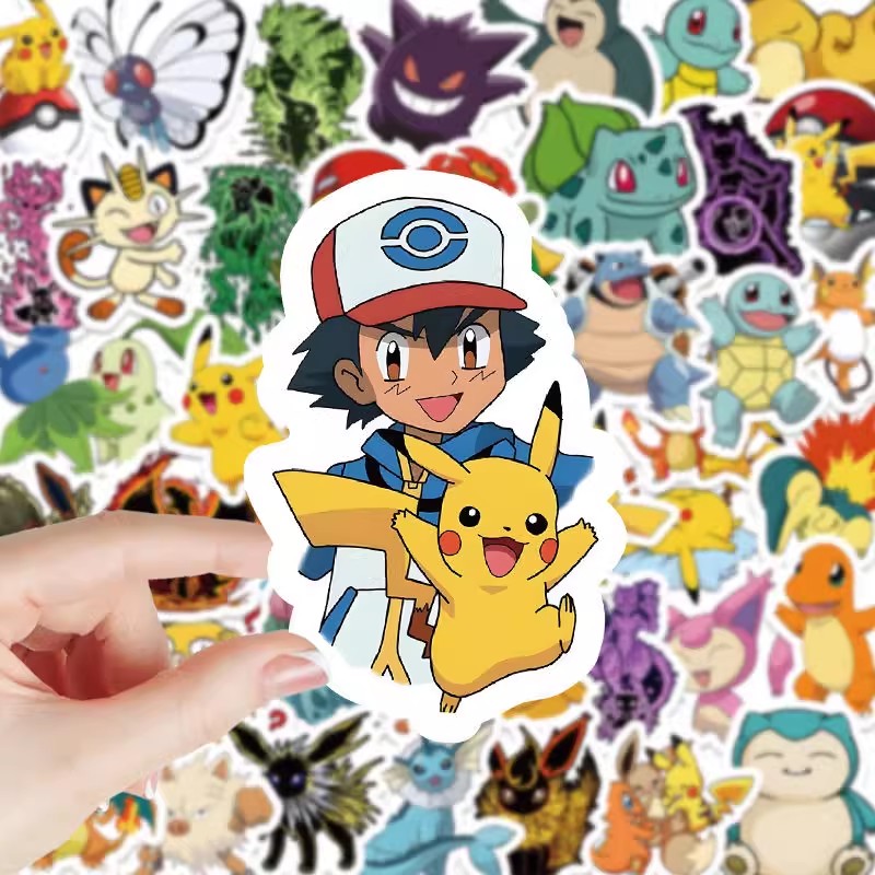 It Travel Accessories - 50PCS Adesivos Fofos do Pikachu Pokemon