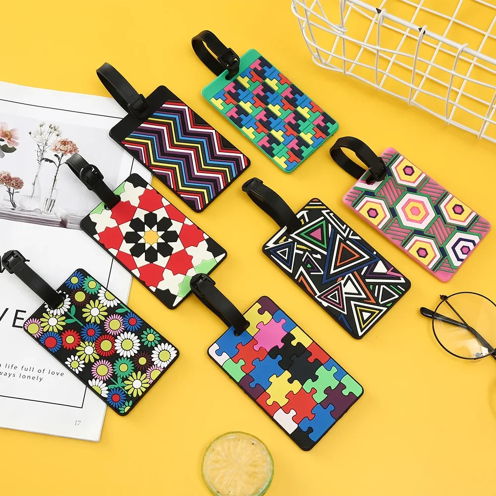 Etiquetas geométricas da bagag - Travel Accessories List avaliação e preço