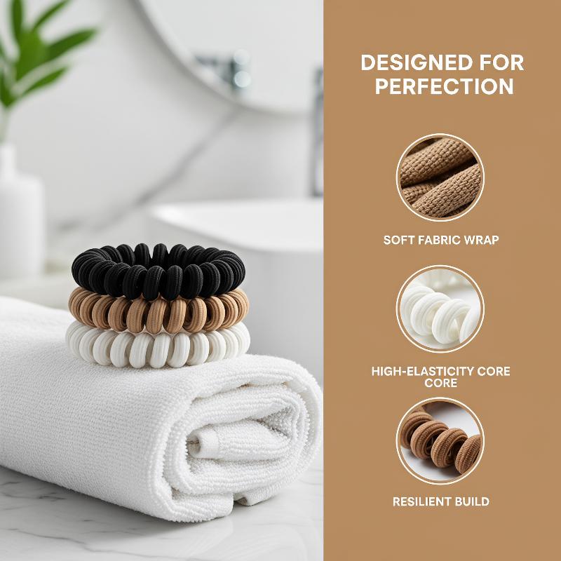 Elásticos de Cabelo em Espiral - Travel Accessories For Girls avaliação e preço