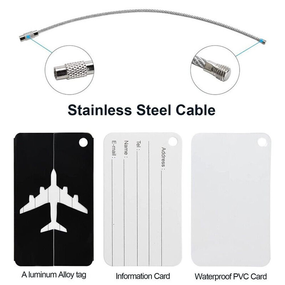 Alumínio Bagagem Tags com Cord - Quality Travel Accessories avaliação e preço