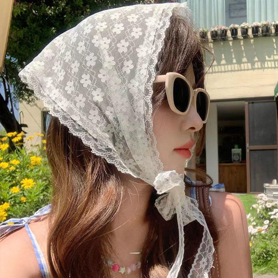 Lenço triangular de renda bran - Travel Accessories For Girls avaliação e preço